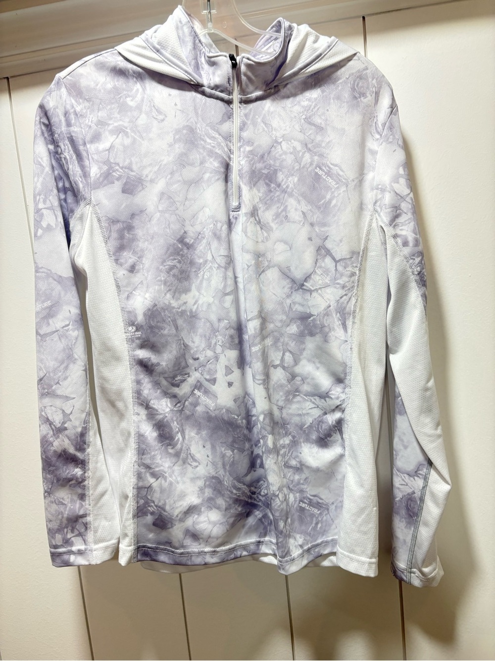 HUK Icon X Mossy Oak Camo Long Sleeve Hoodie Fishing Zip Pullover Womens Large
